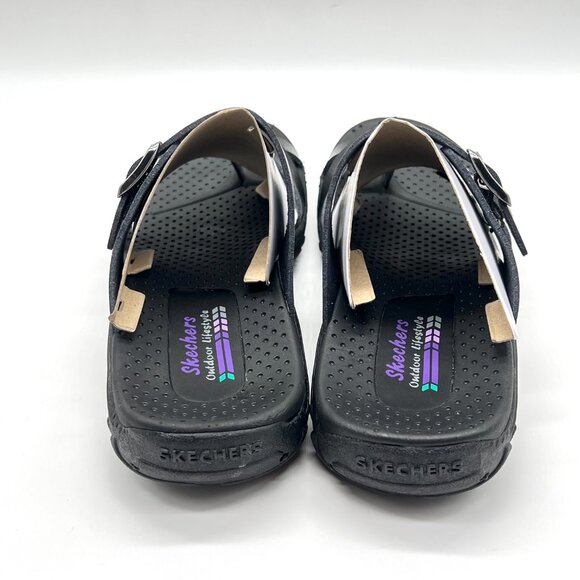 Skechers Womens‎ Size 7M Reggae Caribbean Black Slip On Sandals Shoes - Picture 7 of 12